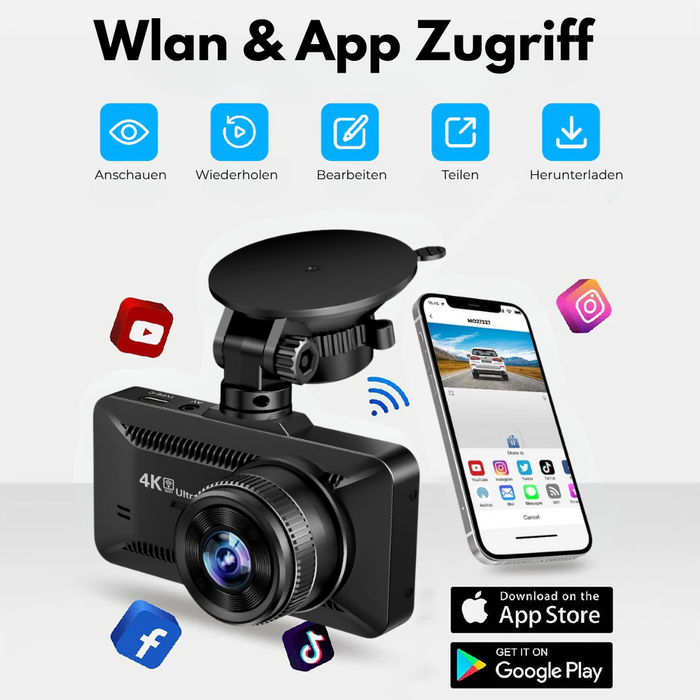 4K Dash Cam with 3.9” Screen by Avolo