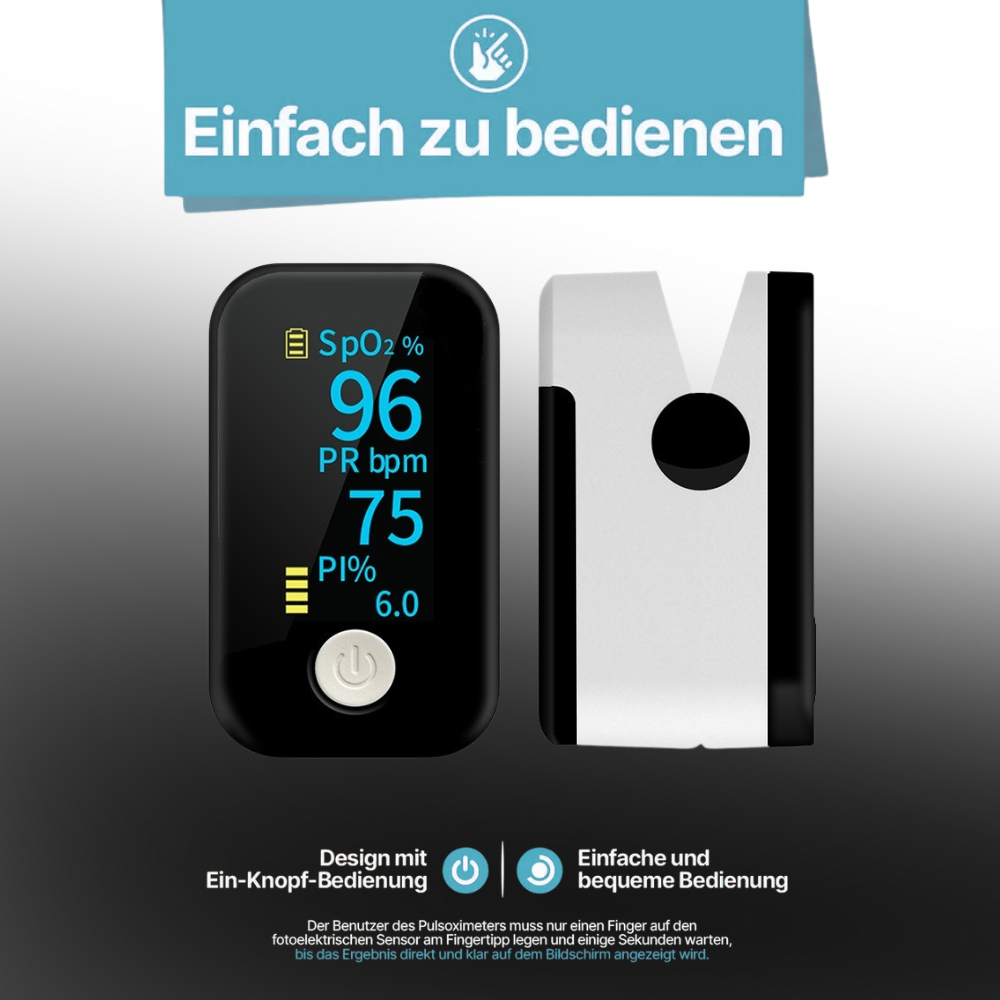 Professional Pulse Oximeter With LED display / Advanced technology for all age groups / Measures blood oxygen saturation and pulse rate